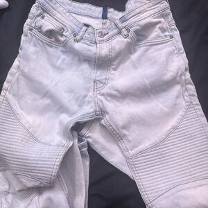 Divided Men's Light Gray Biker Jeans